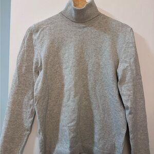 Mango Light Gray Turtleneck Sweater